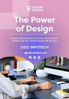 Eye-catching flyer design by Odd Infotech for businesses in the USA and India.